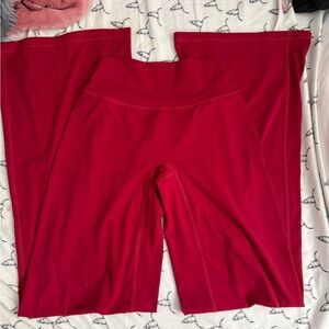 Red High-Waisted Leggings